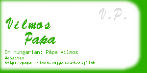 vilmos papa business card