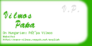 vilmos papa business card